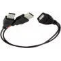 ALLNET 133298. Ligação 1: 2 x USB A, ligação 2: USB A, versão USB: 2.0, género do conector: macho/fêmea, cor do produto: preto (ALL