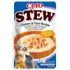 Snack húmido para gatos INABA Ciao guisado de frango e atum 40 g saqueta, saqueta carnuda, 86,5 % de humidade