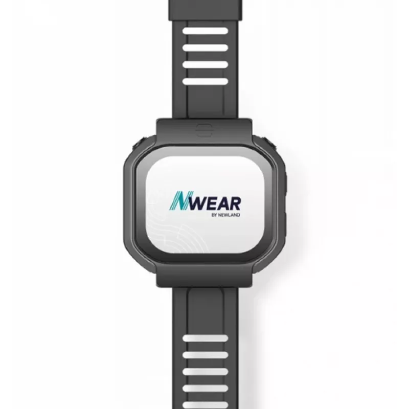 Newland WD5 NLS-WD5-ISW computador móvel vestível em formato smartwatch, ecrã tátil AMOLED de 2,06", 410 x 502, leitor 2D, 4GB/64GB, Wi-Fi, Bluetooth, NFC, Android 13, IP67