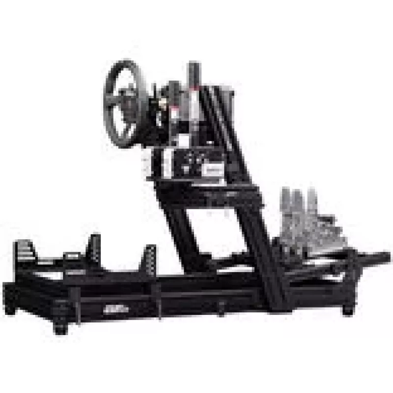 Next Level Racing GTElite Cockpit de simulador em alumínio - Wheel Plate Edition + O-Rouge C1-XL Cold Fusion Assento de simracing