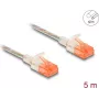Cabo de rede DeLOCK RJ45 Cat.6A U/UTP fino 5 m transparente