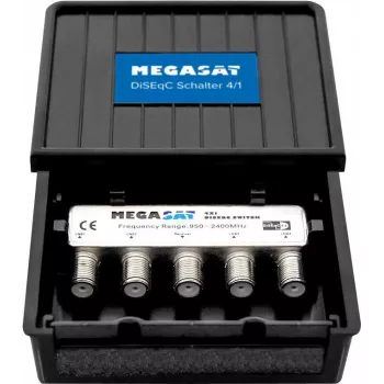 Comutador DiSEqC multiswitch de satélite Megasat 4-1 Pro