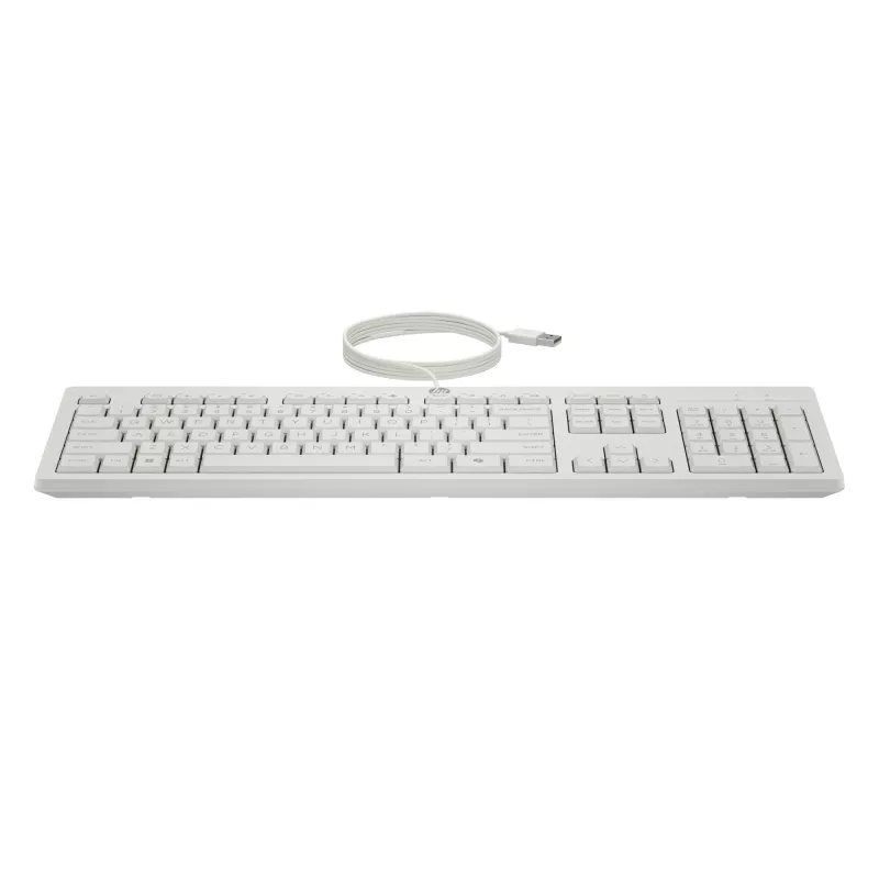 HP 225 G2 Combo de rato e teclado com fio USB, tecla Copilot – Cashmere White – ESTÓNIO