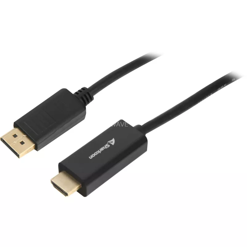 Sharkoon SHA DisplayPort 1.2 para HDMI 4K preto 2,0 m ativo 4Kx2K 60Hz