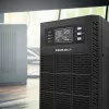 Qoltec 52284 UPS fonte de alimentação ininterrupta | 10kVA | 10000W | fator de potência 1,0 | LCD | EPO | USB | online