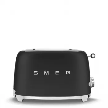 Torradeira Smeg 50's Style TSF01BLMEU 2 fatias preto aço inoxidável