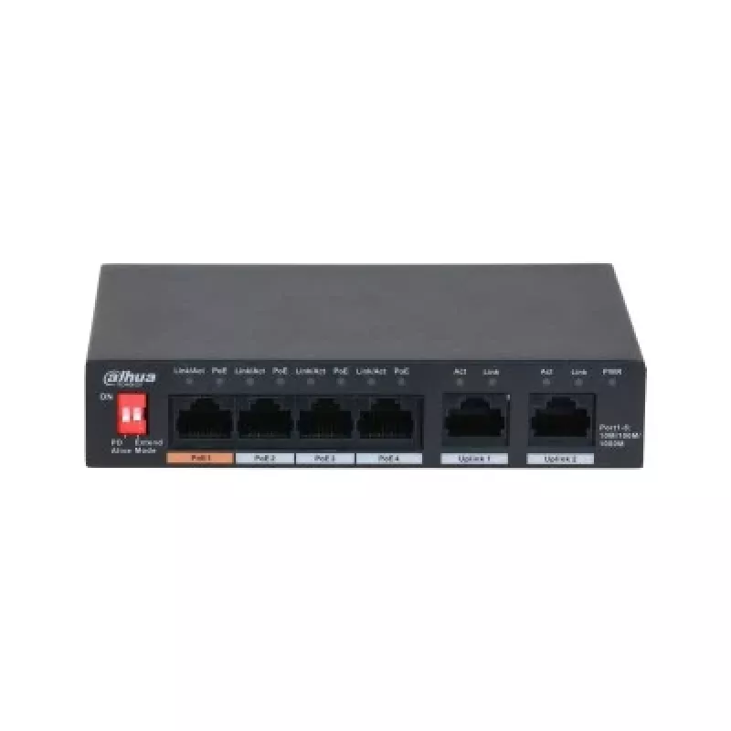 Dahua Technology PFS3006-4GT-60-V2 Gigabit Ethernet (10/100/1000) Power over Ethernet (PoE) preto