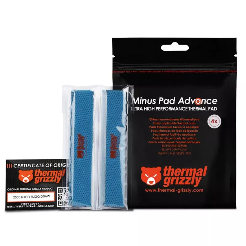 Thermal Grizzly Minus Pad Advance - 120 x 20 x 1,0 mm, 4 unid.