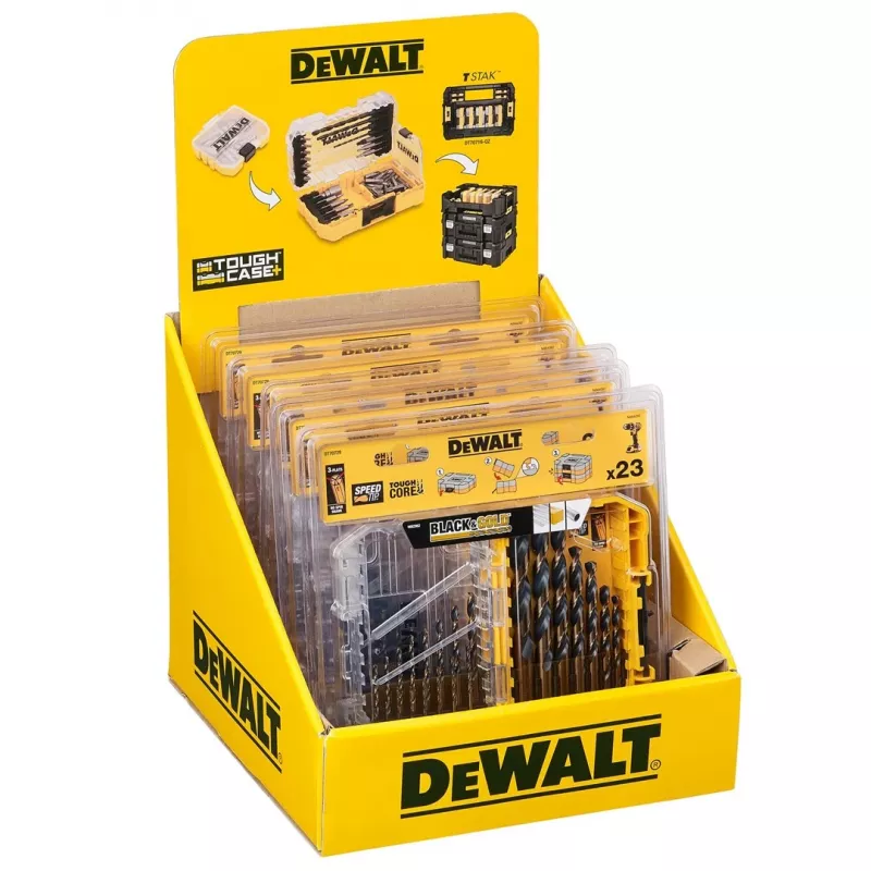 Conjunto de 23 peças de brocas para metal PRETO E DOURADO DT70729-QZ