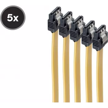 Cabo de dados SATA ShiverPeaks BS78246-0.5Y-5 6 Gb/s com clipe metálico, 0,5 m
