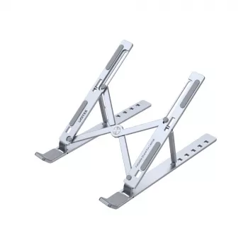 Suporte para portátil UNITEK OT155SL prateado alumínio 13-41° inclinável