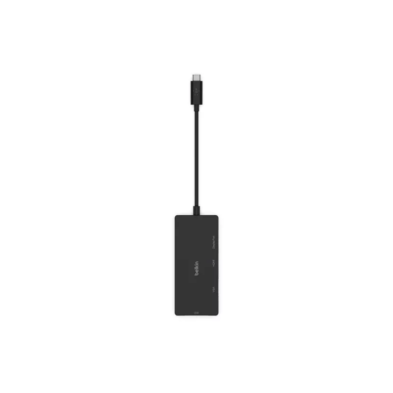 Linksys Belkin - Adaptador de vídeo - USB-C (M) para HD-15 (VGA), DVI-I, HDMI, DisplayPort (F) - Suporte 4K - preto (AVC003BTBK)