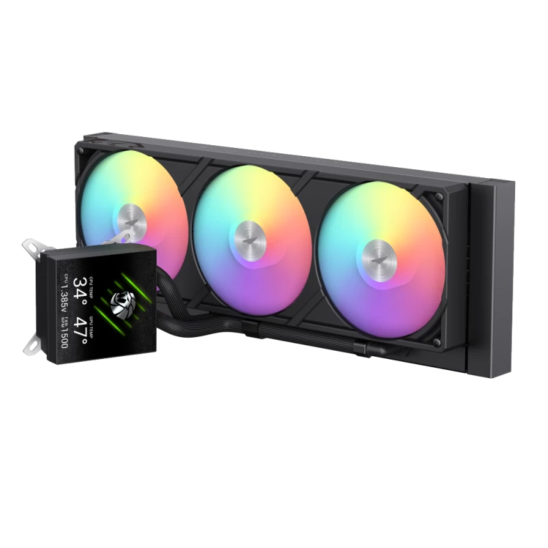 Refrigeração líquida para CPU Gamemax | GLACIER 360 LCD BK | Intel, AMD