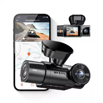 Dashcam para automóvel VANTRUE N2X LTE – 2,7K Ultra HD, SONY STARVIS 2 IMX675 principal, 158° F/1,8, 2 canais, GPS, Wi‑Fi, ecrã IPS 2 polegadas