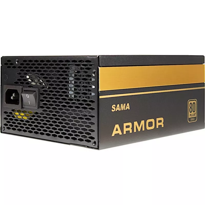 Fonte de alimentação para PC SAMA FTX-850-B ARMOR 850W, preta, 4x PCIe, gestão de cabos, 850 Watt