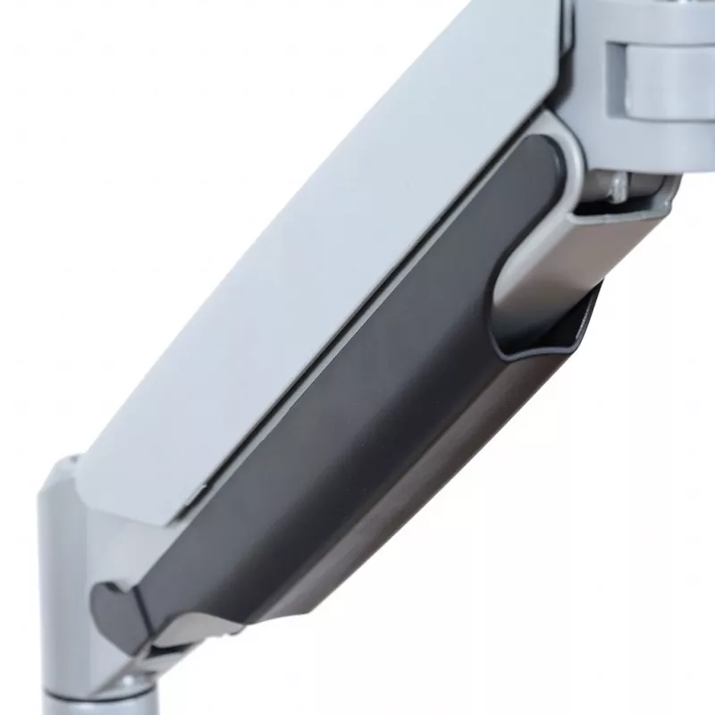 ART RAMM L-35HD suporte de secretária com mola a gás para 1 monitor 17–45 polegadas, USB-A e USB-C