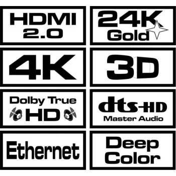 Cabo HDMI Savio CL-113 5 m HDMI Type A (Standard) preto, vermelho