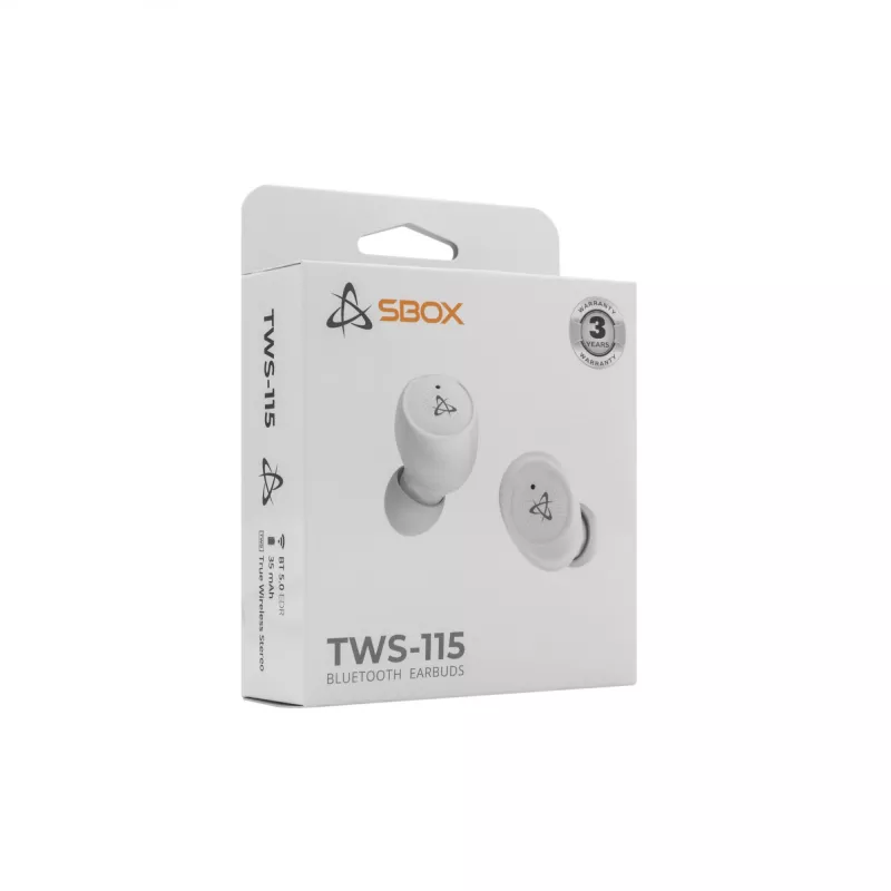 Auscultadores SBOX EB-TWS115 branco