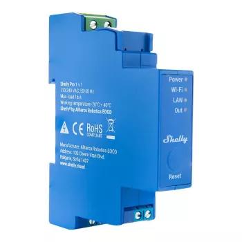 Relé semicondutor Shelly Pro 1 azul 16A 110-240V Wi-Fi