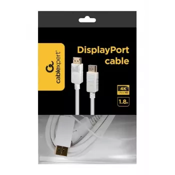 Cabo DisplayPort Gembird CC-DP2-6-W – DisplayPort para DisplayPort, 1,8 m, branco