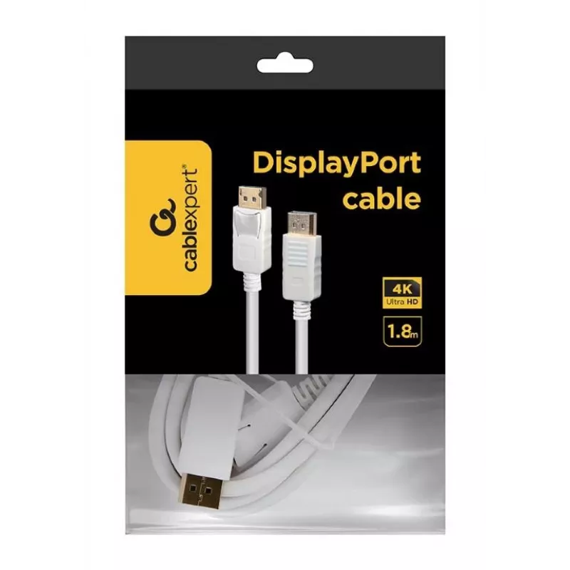 Cabo DisplayPort Gembird CC-DP2-6-W – DisplayPort para DisplayPort, 1,8 m, branco