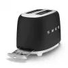 Torradeira Smeg 50's Style TSF01BLMEU 2 fatias preto aço inoxidável