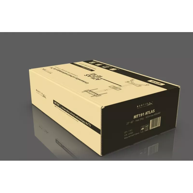 MONTIS MT191 ATLAS Suporte de TV móvel para 23-60 polegadas, VESA 400x400, preto