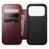 Capa para telemóvel Nomad Modern Leather Folio para Apple iPhone 17 Pro, 6,3 polegadas (16 cm), pele bordô
