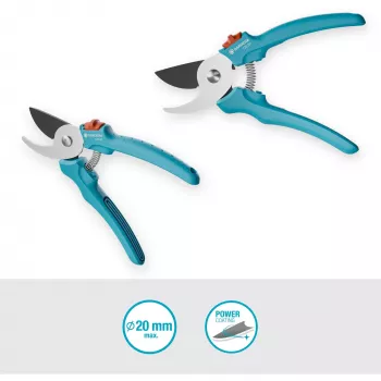 Gardena EasyCut 12230-20 Tesoura de jardim bypass, 20 mm, turquesa