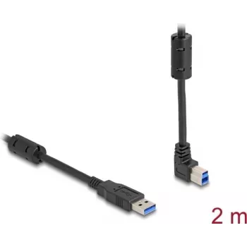 Cabo USB DeLOCK ficha Type-A para ficha Type-B 90° para cima dobrado 2 m