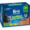 BRIT Premium Cat Sterilised Plate - Alimento húmido para gatos - 12x100g