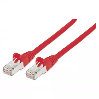 Cabo de rede patch Intellinet, Cat6, 0,5 m, vermelho, cobre, S/FTP, LSOH / LSZH, PVC, RJ45, contactos banhados a ouro, bainha de proteção contra dobras, com bainha, garantia vitalícia