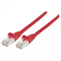 Cabo de rede patch Intellinet, Cat6, 0,5 m, vermelho, cobre, S/FTP, LSOH / LSZH, PVC, RJ45, contactos banhados a ouro, bainha de proteção contra dobras, com bainha, garantia vitalícia