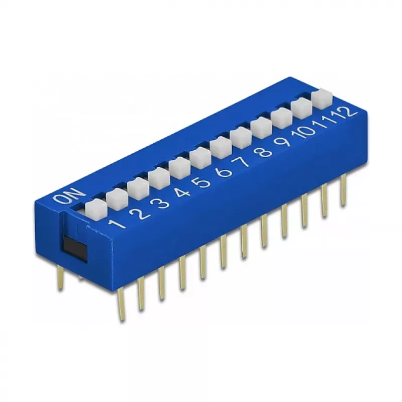 Interruptor DIP para placas de circuito DELOCK 66388, plástico azul, 10 unid., 31,9×9,9×5,5 mm