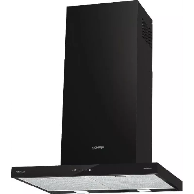 Exaustor Gorenje WHT6SYB de parede preto 650 m³/h