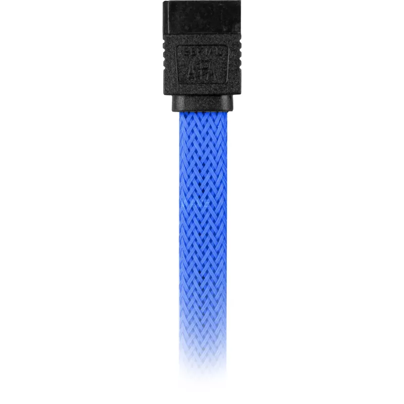 Cabo SATA Sharkoon SATA 3 0,3 m 7 pinos preto azul