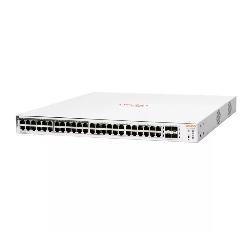 Comutador gerido HPE Aruba Networking Aruba Instant On 1830 48G 24p Classe4 PoE 4SFP 370W L2 Gigabit Ethernet (10/100/1000) Power over Ethernet (PoE) 1U