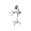 Carrinho multimédia Ergotron StyleView EMR Cart com articulação rotativa para LCD