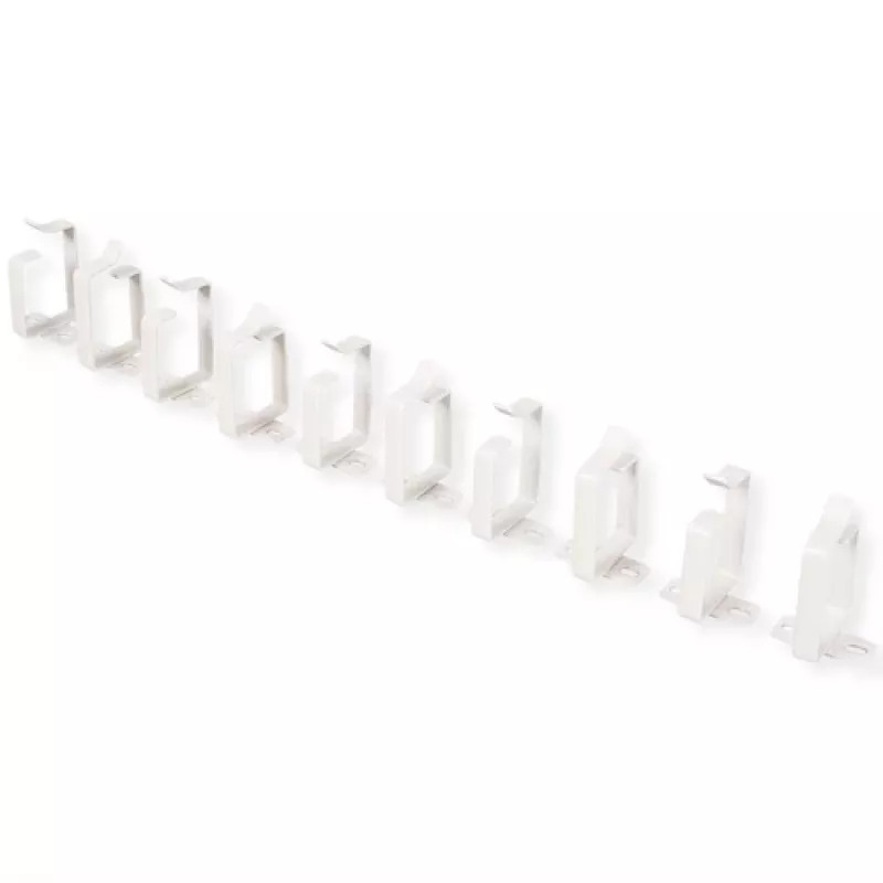 Clipe de gestão de cabos Secomp 44 x 60 mm cinzento-claro RAL 7035, pack de 10