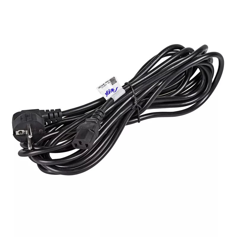 Akyga AK-PC-05C cabo de alimentação, CEE 7/7 para IEC C13, cobre 3 x 1 mm², 5 m, preto