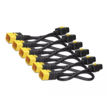 Conjunto de cabos de alimentação APC (6 unid.), com bloqueio, C19 para C20, 1,8 m, azul, 1,8 m, conector fêmea C19, conector fêmea C20