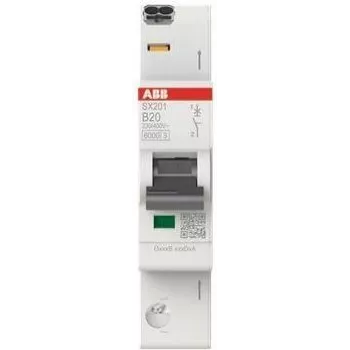 Disjuntor ABB SX201-B20 Flexline caraterística B 6kA 20A 1P (2CDS251003R0205)