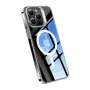 Capa para telemóvel Torras UPRO Lstand Clear-Mag para iPhone 15 — transparente, compatível com MagSafe, design com suporte em L