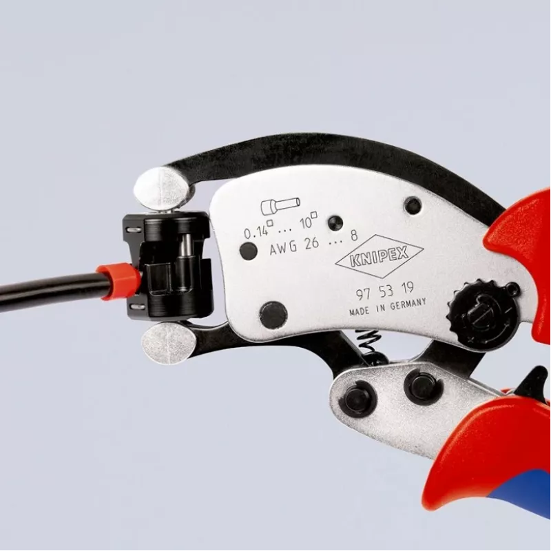 KNIPEX Twistor T alicate de cravar autoajustável, alicate de cravar terminais