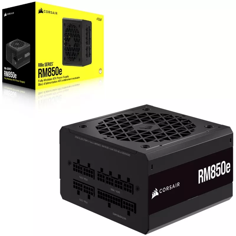 Corsair | Fonte de alimentação ATX totalmente modular silenciosa (UE) | Série RMe RM850e | 850 W