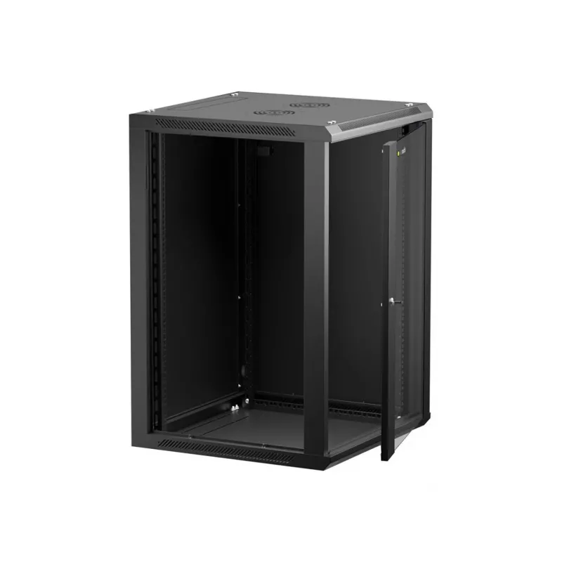 Rack de montagem na parede Netrack 019-180-66-022 preto 18U