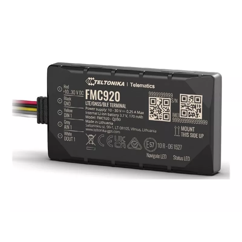 Rastreador GPS Teltonika FMC920 4G LTE CAT 1 0,128GB preto