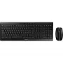 Teclado Cherry Stream Desktop Recharge com rato incluído universal RF sem fios AZERTY belga preto