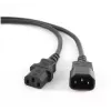 Cabo de alimentação Gembird PC-189 preto conector fêmea C14