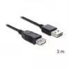 Cabo USB DeLOCK EASY-USB 2.0-A 3 m preto